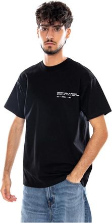 Carhartt Work in Progress T-shirt S/S Feather Progress - - Tops - Uomo - Nero - L