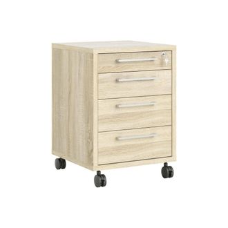 Dmora Cajonera Dmora Con Ruedas, Color Roble, 48,2 X 68,2 X 49,1 Cm, Con Embalaje Reforzado