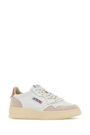 Autry Womens White Leather Medalist Sneakers Leatsuedewhtlion