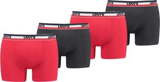 Levi's Men Sprtswr Logo Boxer Brief Org Co 4P Ecom Boxershorts