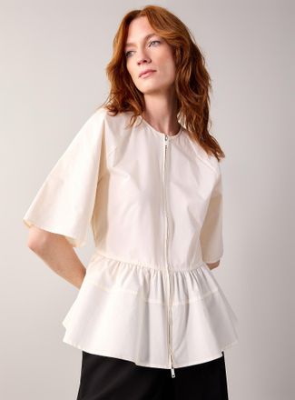 Sams&oslash;e & Sams&oslash;e Satoman zippered peplum shirt