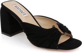 Badgley Mischka Vayla Slide Sandal in Black Suede at Nordstrom Rack, Size 9.5