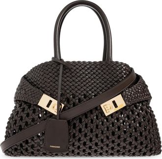 Ferragamo Hug Handtas - Dames - Handtassen - Bruin - ONE Size - Katoen - Tassen