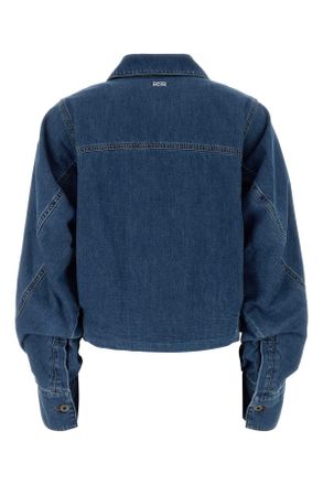 Loewe Womens Classic Denim Jacket Blue Cotton