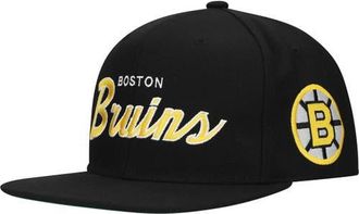 Mitchell & Ness Mens Mitchell & Ness Black Boston Bruins Core Team Script 2.0 Snapback Hat at Nordstrom