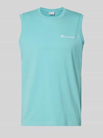 Champion Top mit Label-Stitching und Rundhalsausschnitt in Aqua, Gr&ouml;&szlig;e XXL