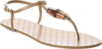 Gucci Susanna Bamboo Trim Leather Sandal