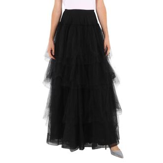 Burberry Ladies Black Tulle Tiered Skirt, Brand Size 6 (US Size 4)