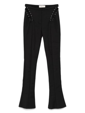 Blumarine lace-up detail trousers - Black