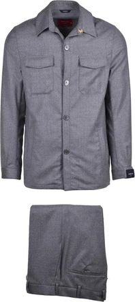 Tombolini Tailored Grey Virgin Wool Suit