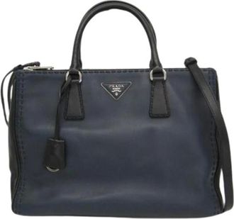 Prada Pre-owned Handbags, female, Black, Size: ONE SIZE Pre-owned Galleria City Calf Bn2274
