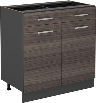 Vicco Mueble Bajo De Cocina R-line, Gris Noble, 80 Cm Sin Encimera