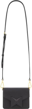 Mac Duggal Mini Leather Tone On Tone Crossbody Bag