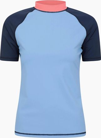 Mountain Warehouse Womens Mountain Warehouse Womens/Ladies UV Protection Rash Guard - Blue - Size: 12
