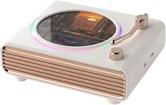 OEM Altavoz Port&aacute;til Retro De Montaje En Pared, Barra De Sonido Con Graves Potentes, Luz Ambiental Colorida, Reproductor De M&uacute;sica Mp3 Inal&aacute;mbrico Para El