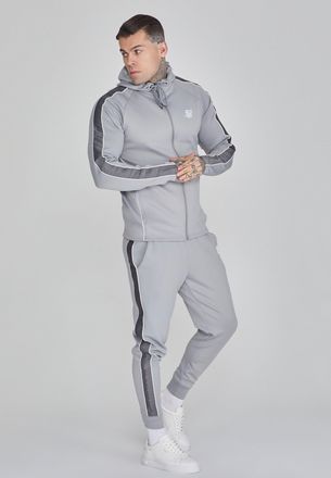 Siksilk Conjunto de sudadera con capucha y joggers gris para hombre SikSilk M