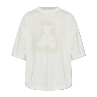 Palm Angels T-Shirts, male, White, Size: 2XL T-shirt with printed logo