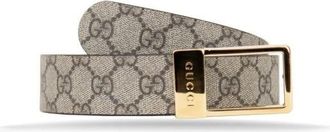 Gucci Lederen riem met logo - Heren - Riemen - Beige - 75 CM - Leer - Accessoires