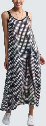 Luukaa D'Celli Nerida Neon Print Linen Maxi Dress in Neon Black at Nordstrom, Size 18
