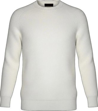 Gran Sasso Rainwool Ronde Hals - Heren - Ronde hals truien - Wit - 2XL - Wol - Truien & Vesten