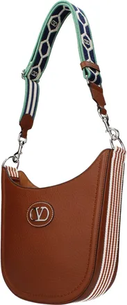 Valentino Garavani Mens Brown Leather Crossbody Bag