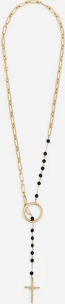 Dolce & Gabbana Rosary Necklace With Chain Detailing - Woman Gold Metal Onesize