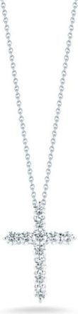 Roberto Coin Roberto Coin 18K White Gold Tiny Treasures Large Diamond Cross Necklace - 001143Awchx0