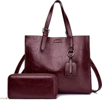 Generic Womens Large Shoulder Bag Vintage Leather Crossbody Bags Casual Top-handle Bag-Laptop Bags with Purse, Work, Travel, 2025 (Brown,One Size)