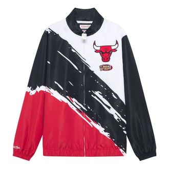 Mitchell & Ness x NBA Chicago Bulls Full-Zip Windbreaker Jacket Black OJZP3414-CBUYYPPPMTWH