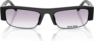 Miu Miu Sunglasses Mub07 S 16 K04 O Black/Transparent Grey Gradient Woman