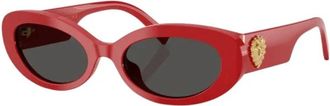 Dolce & Gabbana Ovale Zonnebril - Dames - Zonnebrillen - Rood - 53 MM - Accessoires