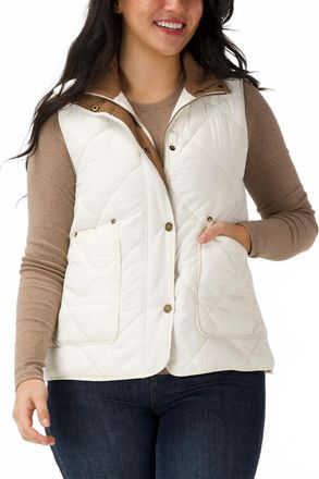The Normal Brand Quilted Liner Vest In White