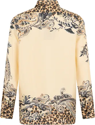 Etro Womens Silk Long-Sleeved Shirt Multicolour
