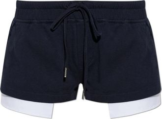Dsquared2 Short Shorts - Dames - Bermuda - Blauw - L - Katoen - Korte Broeken
