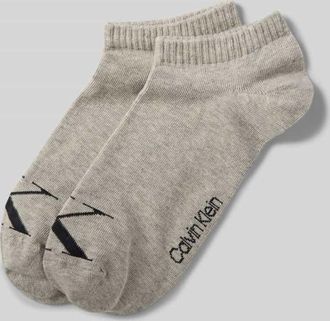 Calvin Klein Jeans Socken mit Label-Print im 2er-Pack in Mittelgrau Melange, Größe 35-38