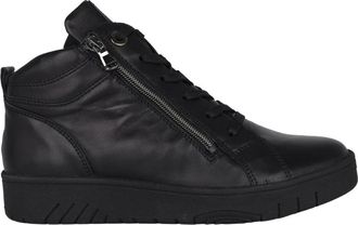Waldl&auml;ufer Zwarte Lace-Zip Laars - Lichtgewicht Leer - Dames - Veterlaarzen - Zwart - 36 EU - Leer - Schoenen