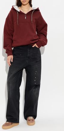 Maison Margiela Hoodie, Womens, Burgundy