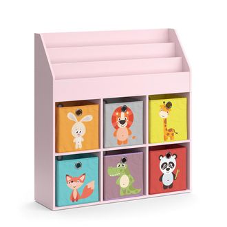 Vicco Estanter&iacute;a Infantil Luigi, Rosa, 107.2 X 114.2 Cm Con 6 Cajas Plegables (color) Vicco