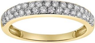 LuvMyJewelry Serafina 14K Gold Round Diamond Studded Eternity Band Ring - 0.48cts in 14K Yellow Gold at Nordstrom, Size 6.5