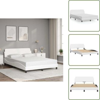 vidaXL The Living Store Giroletto Dover Bianco 120x200 cm in Similpelle - Materasso
