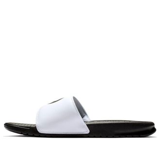 Nike JDI Black White Smiling Face Slippers Black White 631261-018