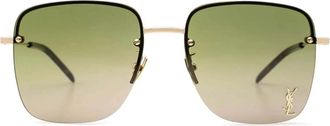 Saint Laurent Sunglasses Sl 312 M 003 Gold/Green Women