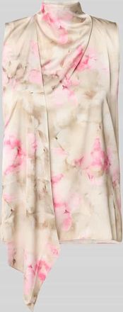 Rinascimento Rinascimento Bluse mit Stehkragen und asymmetrischem Design in Rosa, Gr&ouml;&szlig;e L