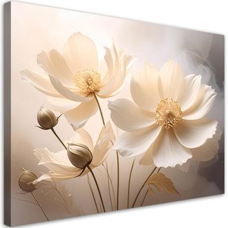 Feeby Cuadro En Lienzo Delicadas Flores De Lila 100x70