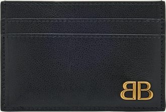 Balenciaga Mens Monaco BB Leather Card Holder