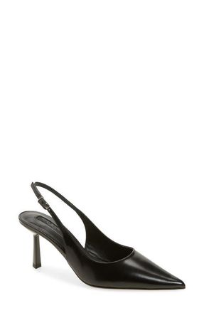 Tony Bianco Baz Pointed Toe Slingback Pump in Black High Shine at Nordstrom, Size 8.5
