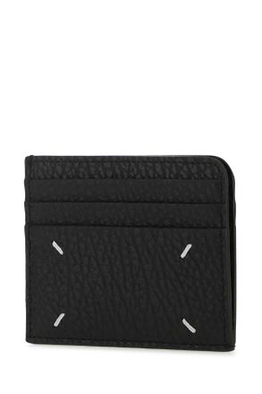 Maison Margiela Leather Card Case Card Case - Black