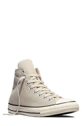 Converse Chuck Taylor All Star High Top Sneaker in Papyrus/Classic Ecru/Black at Nordstrom, Size 10.5