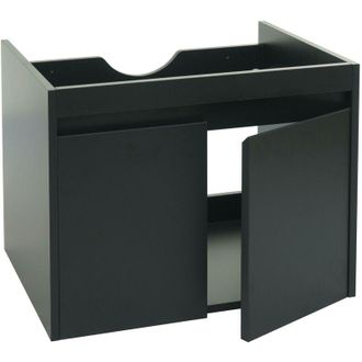 Hhg Mueble bajo lavabo HHG 632, mueble bajo lavabo, mvg melamina 2 puertas 48x59x46cm, negro