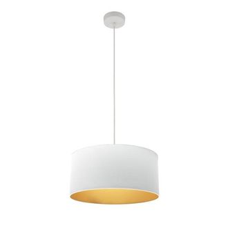 Fabrilamp Colgante Anuska 1xe27 Blanco/blanco-oro Regx40x40 Cm